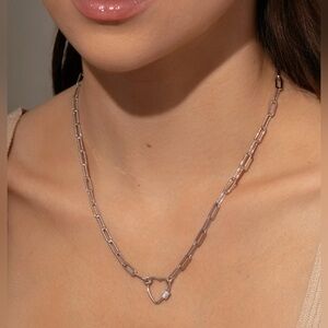 NEW Uncommon James Silver Locked Heart Necklace